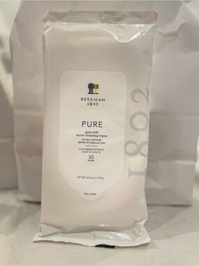 Beekman 1802 Pure Goat Milk Facial Cleansing Wipes 30 Ct Fragrance Free
